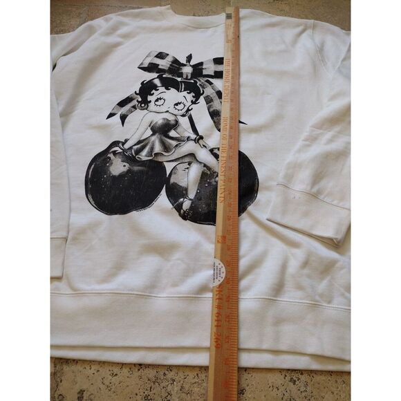 Brusco Brands Betty Boop Woman's 3XL Sweatshirt White Black Vintage inspired - Picture 4 of 5